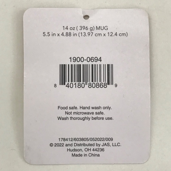 Reindeer Ceramic Mug Cookie Pocket Mug 14oz. Christmas Mug New With Tags - Picture 9 of 10